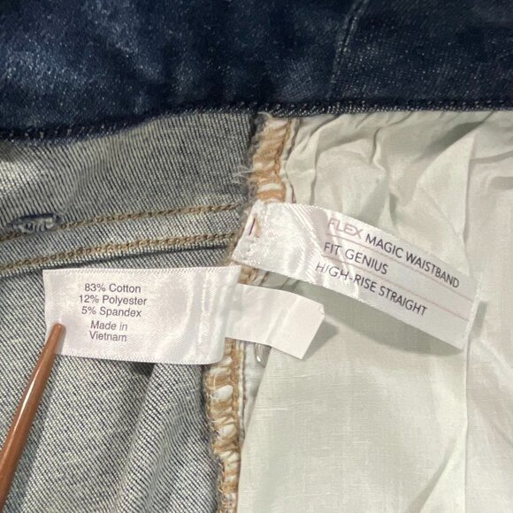 Lane Bryant Fit Genius Straight High-Rise Stretch Jeans Flex Waistband 22 / 24 - Picture 8 of 14